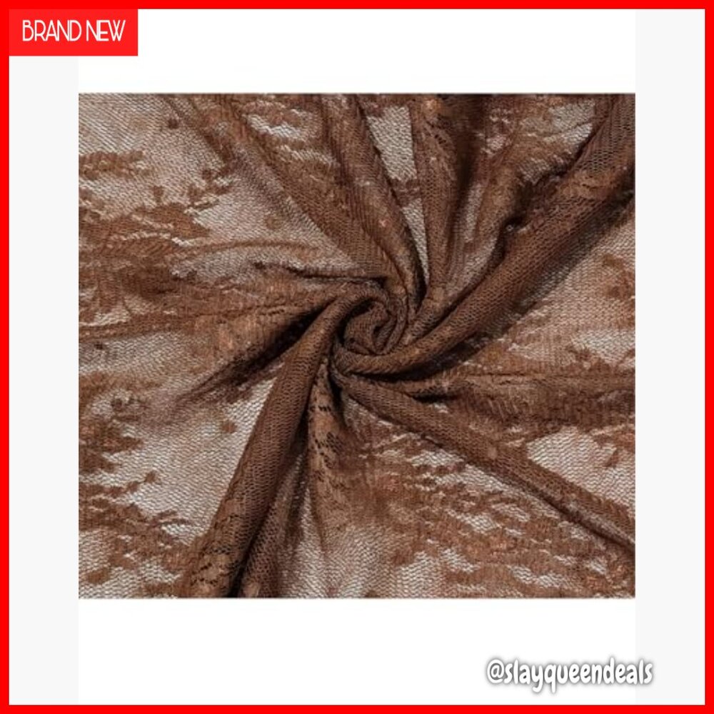 Long Sleeve Mesh Top Sheer Floral Embroidery Mock Neck Layering Tee - Picture 5 of 7